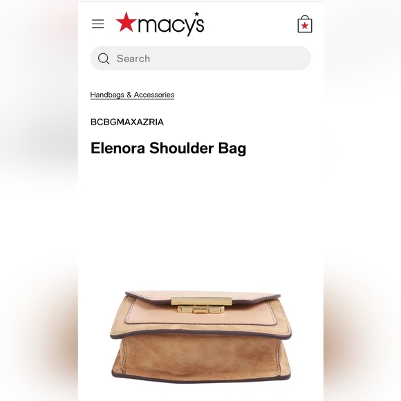 Authentic BCBGMAXAZRIA Elenora Brown Leather Sling Bag - Picture 14 of 15